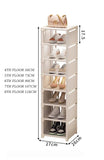 Multiple Layers Shoe Organizer Use At the Door Shoe Rack Organizer Nonwovenfabric Rack Stackable Shelf Adjustable Saving Space