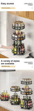 360°Rotating Kitchen Spice Storage Rack Organizer Desktop No Punching Home Multi-layer Round Rotating Spice Bottle Shelf Storage