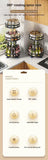 360°Rotating Kitchen Spice Storage Rack Organizer Desktop No Punching Home Multi-layer Round Rotating Spice Bottle Shelf Storage