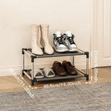 Stylish Shoe Rack Metal Simple Shoe Shelf Footwear Organizer Stand Holder Space-saving Black Shoe Shelf for Living Room