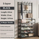 2025 Multi-layer Shoe Rack Organizer Clothes Storage Organizer Clothes Hat Hangers Shoe Rack Living Room Bedroom Storage Shelf