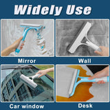 3 in 1 Window Cleaning Squeegee Multi Function Glass Mirror Wiper with Spray Bottle Microfiber Scrub Household Car Cleaner Tools