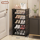 Multiple Layers Shoe Organizer Use At the Door Shoe Rack Organizer Nonwovenfabric Rack Stackable Shelf Adjustable Saving Space