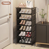 Multiple Layers Shoe Organizer Use At the Door Shoe Rack Organizer Nonwovenfabric Rack Stackable Shelf Adjustable Saving Space