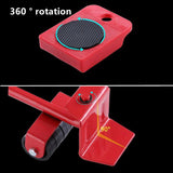 Furniture Moving Transport Roller Set Removal Lifting Moving Tool Set Wheel Bar Mover Moving Heavy Stuffs Device Hand Tool