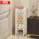 Multiple Layers Shoe Organizer Use At the Door Shoe Rack Organizer Nonwovenfabric Rack Stackable Shelf Adjustable Saving Space