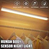 LED Motion Sensor Light Wireless LED Night Light Type C Rechargeable Light Cabinet Wardrobe Lamp Staircase Backlight For Kitchen