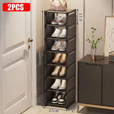 Multiple Layers Shoe Organizer Use At the Door Shoe Rack Organizer Nonwovenfabric Rack Stackable Shelf Adjustable Saving Space