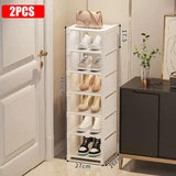 Multiple Layers Shoe Organizer Use At the Door Shoe Rack Organizer Nonwovenfabric Rack Stackable Shelf Adjustable Saving Space