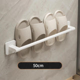 Bathroom Slipper Rack No Punching Wall Mounted Slipper Storage Rack Bedroom Shower Room Bath Slippers Hanger Babouche Organizer