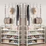 Clothes Hanger Multi-Layer Shoe Rack Doorway DIY Hat And Shoes Shelf Simple Floor-Standing Living Room Organizer Storage Racks