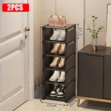 Multiple Layers Shoe Organizer Use At the Door Shoe Rack Organizer Nonwovenfabric Rack Stackable Shelf Adjustable Saving Space