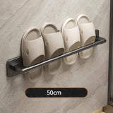 Bathroom Slipper Rack No Punching Wall Mounted Slipper Storage Rack Bedroom Shower Room Bath Slippers Hanger Babouche Organizer