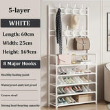 2025 Multi-layer Shoe Rack Organizer Clothes Storage Organizer Clothes Hat Hangers Shoe Rack Living Room Bedroom Storage Shelf